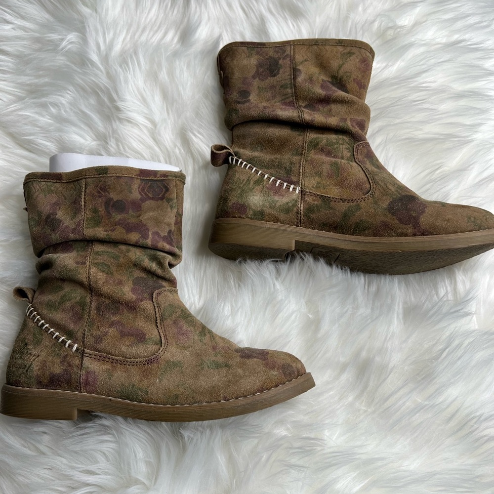 Coolway Brown Floral Suede Ankle Boots - Picture 6 of 8